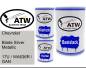 Preview: Chevrolet, Blade Silver Metallic, 17U / WA636R / GAN: 500ml Lackdose + 500ml Klarlack + 250ml Härter - Set, von ATW Autoteile West.